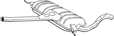 Глушник вихлопної системи середній AUDI A6 C5 2.5D 02.00-01.05 BOSAL 282543