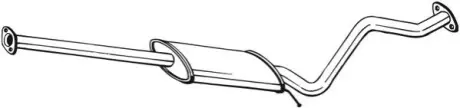 Глушник вихлопної системи середній HYUNDAI GETZ 1.1/1.4 08.05-12.10 BOSAL 285357