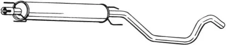 Глушник вихлопної системи середній OPEL ZAFIRA A, ZAFIRA B 1.6-1.8LPG 04.99-04.15 BOSAL 285-423