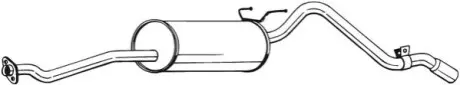 Глушник вихлопної системи задній TOYOTA HILUX V VW TARO 2.4D 09.88-12.97 BOSAL 286409