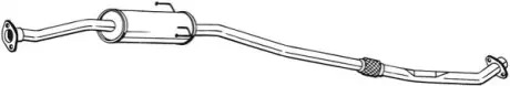 Глушник вихлопної системи середній TOYOTA RAV 4 II 2.0 05.00-11.05 BOSAL 291415
