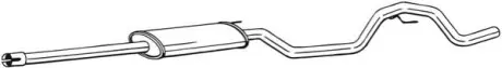 Глушник вихлопної системи середній OPEL VECTRA C, VECTRA C GTS 2.2 04.02-12.08 BOSAL 292039