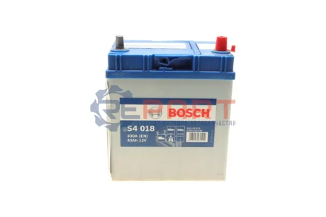 Акумуляторна батарея 40Ah/330A (187x140x227/+R/B01) Азія /.. BOSCH 0 092 S40 180 Купити в Україні