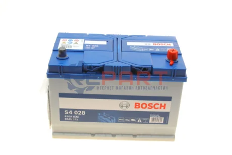 Акумуляторна батарея 95Ah/830A (306x173x225/+R) S4 Азія BOSCH 0 092 S40 280 Купити в Україні