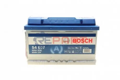 Акумуляторна батарея 65Ah/650A (278x175x175/+R/B13) (Start-Stop EFB) дата виробництва 2022 рік BOSCH 0 092 S4E 070 Купити в Україні