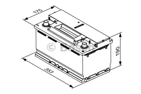 Акумулятор BOSCH 12В 95Агод./850А START&STOP EFB (R+ стандартні клеми) 353x175x190 (пусковий/efb) Bosch 0 092 S4E 130