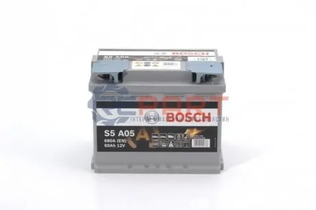 Акумуляторна батарея 60Ah/680A (242x175x190/+R/B13) (Start-Stop AGM). BOSCH 0 092 S5A 050 Купити в Україні