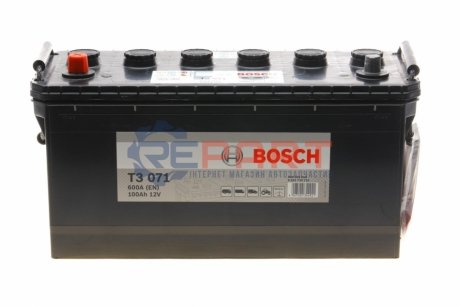 Акумулятор 100Ah-12v (T3071) (413x175x220),L,EN600 BOSCH 0092T30710