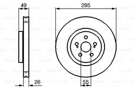 Гальмівний диск BOSCH 0204173009 (фото 1)