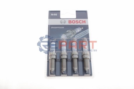 Свічка запалювання (к-кт 4шт)) Citroen C3/C4/Peugeot 3008/308/5008/Partner 1.2PureTech 16- BOSCH 0242145804 (фото 1)