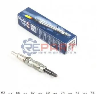 Свічка накалу FIAT DOBLO, PALIO, PUNTO, STRADA 1.9D 09.99 Bosch 0250201053 Купити в Україні