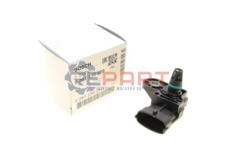 Датчик тиску у впускному колекторі (4 pin) FIAT STILO MITSUBISHI ASX, COLT VI, LANCER VIII 1.1-1.6LPG 06.04 Bosch 0261230299 Купити в Україні
