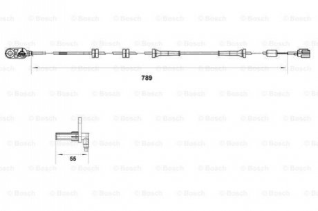 Датчик ABS BOSCH 0265007465 (фото 1)