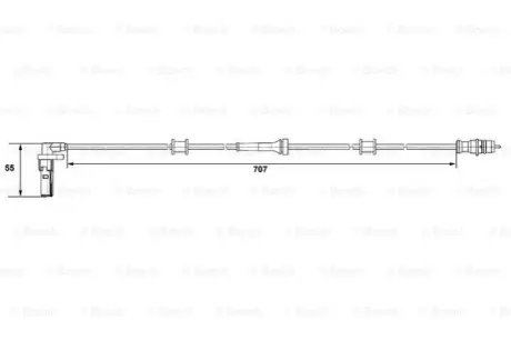 Датчик ABS задн Лів RENAULT KANGOO, KANGOO EXPRESS 1.0-1.9D 08.97 Bosch 0265007532 Купити в Україні
