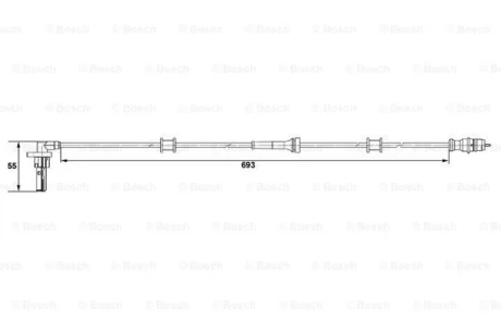 Датчик ABS задний левый Renault Kangoo 97-10р. Bosch 0265007534