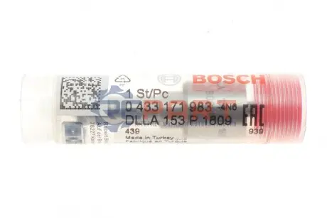 Розпилювач інжектора CR HYUNDAI H-1, H-1 / STAREX, H-1 CARGO, H-1 TRAVEL, H100 2.5D 12.02 Bosch 0 433 171 983