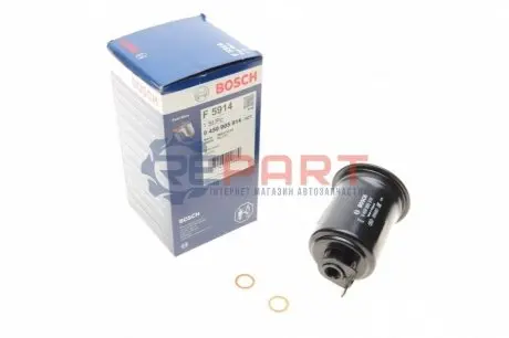 Паливний фільтр HYUNDAI GALLOPER I, GALLOPER II, SONATA II MITSUBISHI 3000 GT, ECLIPSE III, GALANT VII, LANCER V, PAJERO I, PAJERO II, PAJERO SPORT I, SIGMA, SPACE, SPACE RUNNER 1.5-3.5 11.88 Bosch 0450905914 Купити в Україні