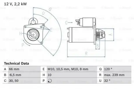 Стартер Bosch 0986020141