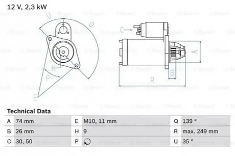 Стартер Bosch 0986024120