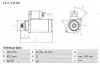 Стартер (12В, 2кВт, відновлений) AUDI A3, TT SEAT ALTEA, ALTEA XL, LEON, TOLEDO III SKODA OCTAVIA II, SUPERB II VW CADDY III, CC B7, EOS, GOLF IV, GOLF PLUS, GOLF PLUS V 1.4-3.6 10.98-12.17 Bosch (0986024360) зображення 1