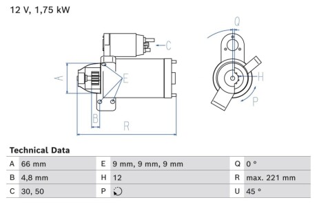 Автозапчасть BOSCH 0986025510