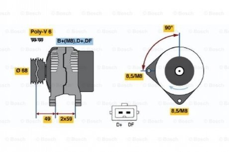 Генератор BOSCH 0986040270