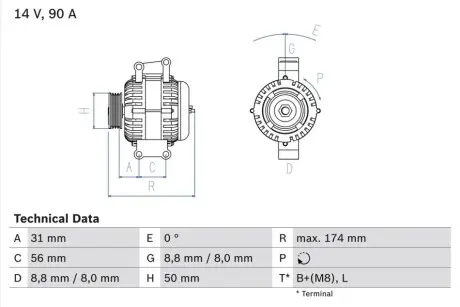 Генератор Bosch 0986042530