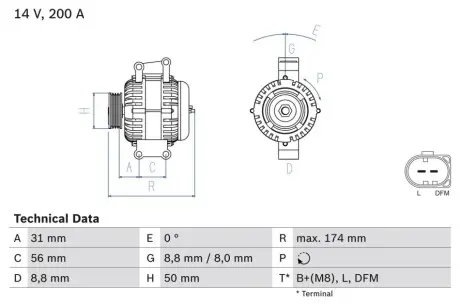Генератор Bosch 0 986 046 340