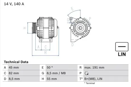 Генератор Bosch 0 986 047 380