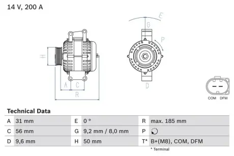 Генератор Bosch 0 986 048 550
