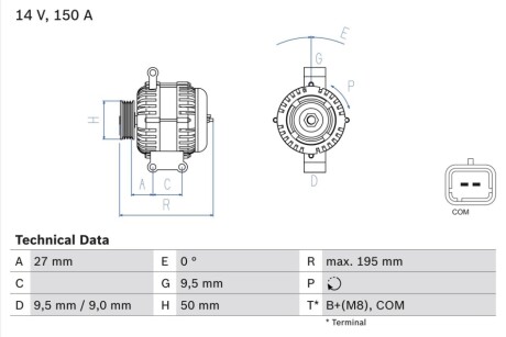 Автозапчасть BOSCH 0986081820 (фото 1)