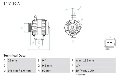 Автозапчасть Bosch 0986082880