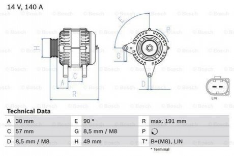 Автозапчастина BOSCH 0986083140