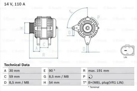 Автозапчасть Bosch 0986083270