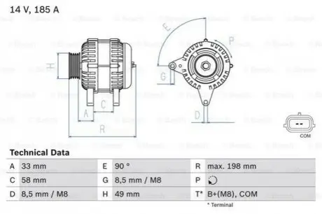 Генератор Bosch 0986083560