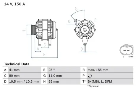 Автозапчасть Bosch 0 986 083 760