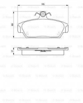 Тормозные колодки, дисковый тормоз.) BOSCH 0986424092 (фото 1)