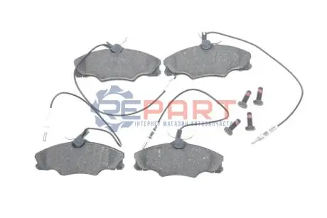 Комплект гальмівних колодок передн, PEUGEOT 406 1.6/1.8/1.9D 11.95-10.04 Bosch 0986424227 Купити в Україні