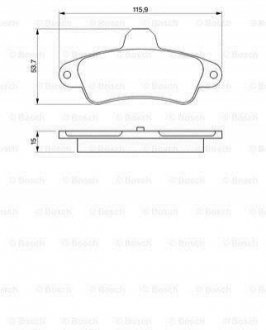 Тормозные колодки, дисковые. BOSCH 0986424277 (фото 1)