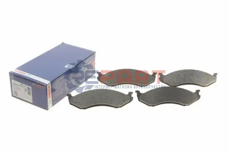 Комплект гальмівних колодок передн, JEEP CHEROKEE, GRAND CHEROKEE I, WRANGLER I, WRANGLER II KIA CARNIVAL I 2.1D-5.9 10.84-04.07 Bosch 0 986 424 284 Купити в Україні