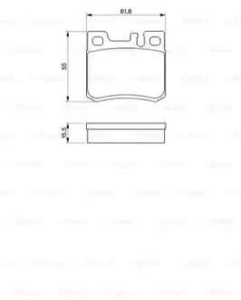 Тормозные колодки, дисковый тормоз.) Bosch 0986424358 Купить в Украине