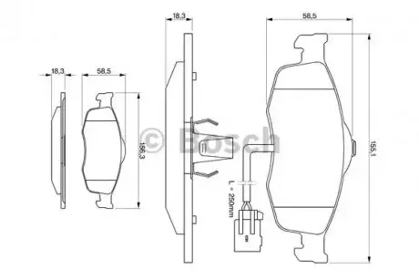 Тормозные колодки, дисковые. Bosch 0986424359