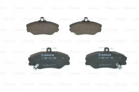 Комплект гальмівних колодок передн, HYUNDAI GRACE, H100, PORTER 2.4/2.5D/2.6D 07.93-12.04 Bosch 0986424368 Купити в Україні