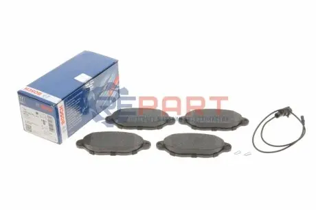 Комплект гальмівних колодок передн, FIAT PANDA, PUNTO, SEICENTO / 600 LANCIA Y 0.9-1.4 09.93 Bosch 0986424379 Купити в Україні