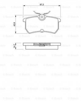 Гальмівні колодки, дискове гальмо (набір) BOSCH 0986424472 (фото 1)