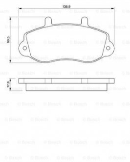 Тормозные колодки, дисковый тормоз.) BOSCH 0986424480 (фото 1)