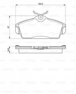 Тормозные колодки, дисковый тормоз.) BOSCH 0986424490 (фото 1)