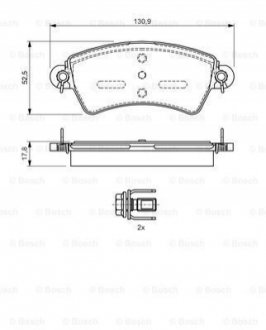 Тормозные колодки, дисковый тормоз.) BOSCH 0986424529 (фото 1)