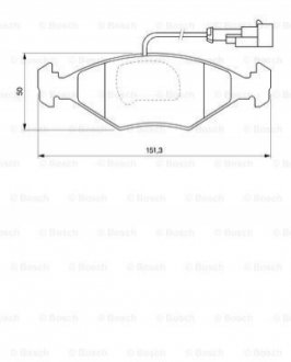 Тормозные колодки, дисковый тормоз.) BOSCH 0986424543 (фото 1)