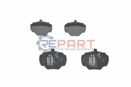 Комплект гальмівних колодок задн, LAND ROVER 90 I, DEFENDER, DISCOVERY I, RANGE ROVER I 2.0-4.3 08.81-02.16 Bosch 0986424563